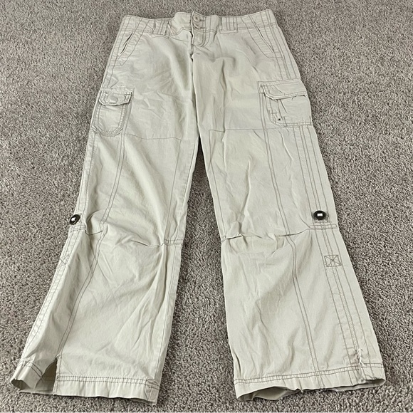 VTG American Eagle Pants Women 4 Cargo Low Rise Military Paratrooper Y2K E112 - Picture 1 of 12